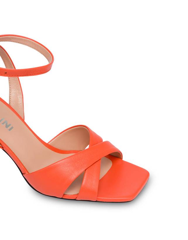 Pollini Sandali In Nappa Cote D'azur Coral Economico