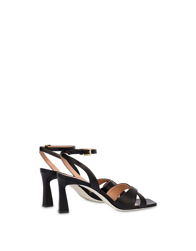 Pollini Sandali In Nappa Cote D'azur Nero Outlet