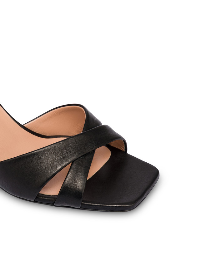 Pollini Sandali In Nappa Cote D'azur Nero Outlet