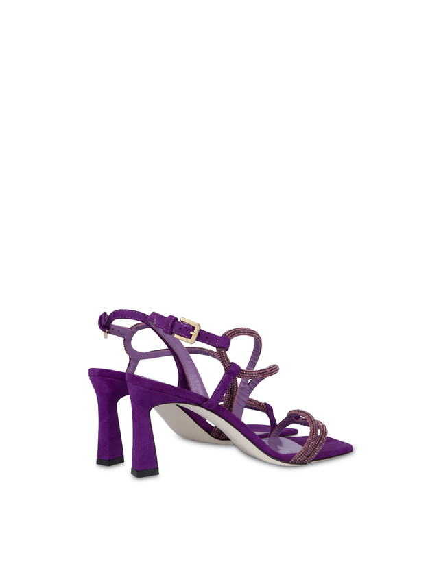 Pollini Sandali In Camoscio Con Strass Bling Bling Iris Hotsell