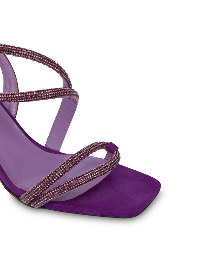 Pollini Sandali In Camoscio Con Strass Bling Bling Iris Hotsell