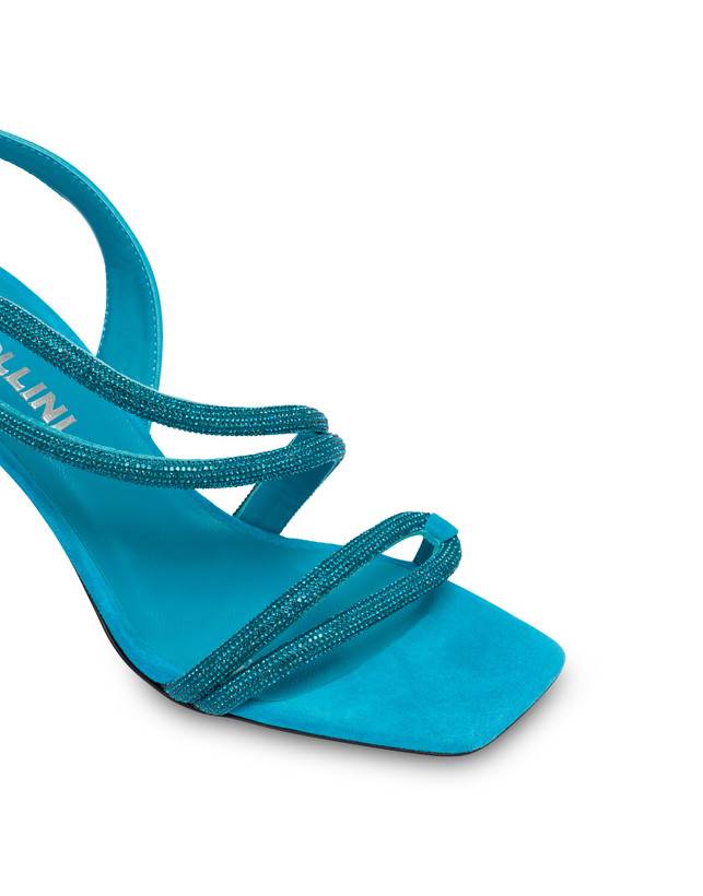 Pollini Sandali In Camoscio Con Strass Bling Bling Pool Vendita Calda