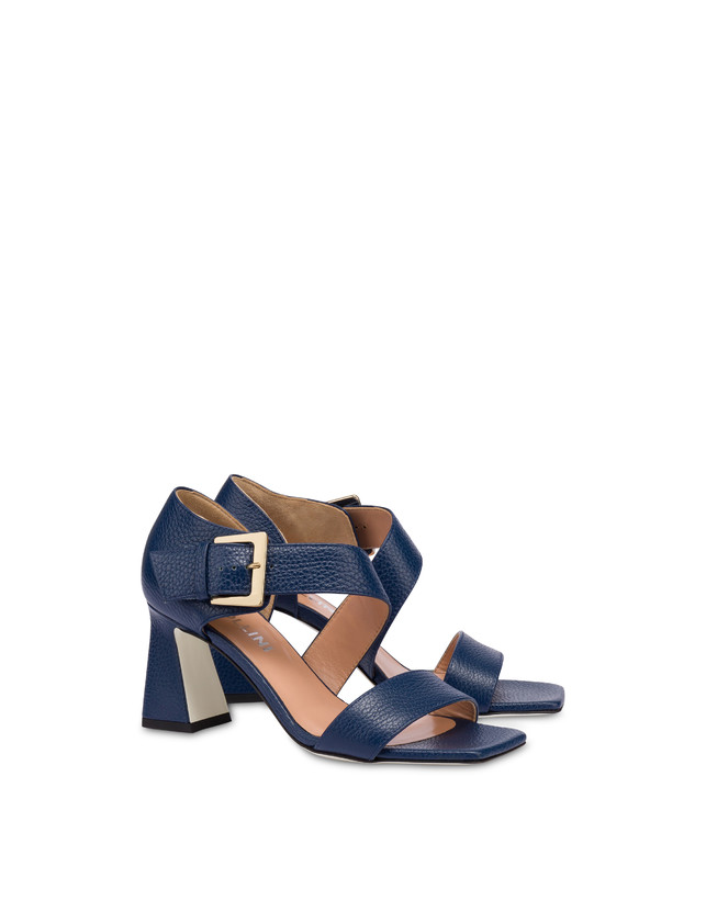Pollini Sandali In Vitello Con Fibbia Ethos Navy Nuova