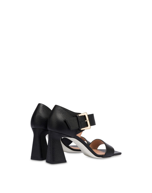Pollini Sandali In Vitello Con Fibbia Ethos Nero Moda