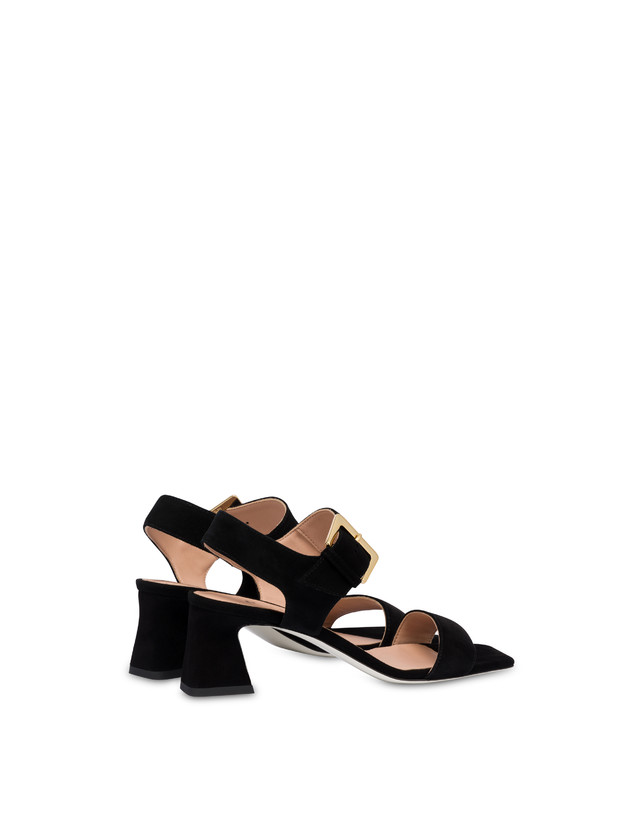 Pollini Sandali In Camoscio Nina Nero Italy