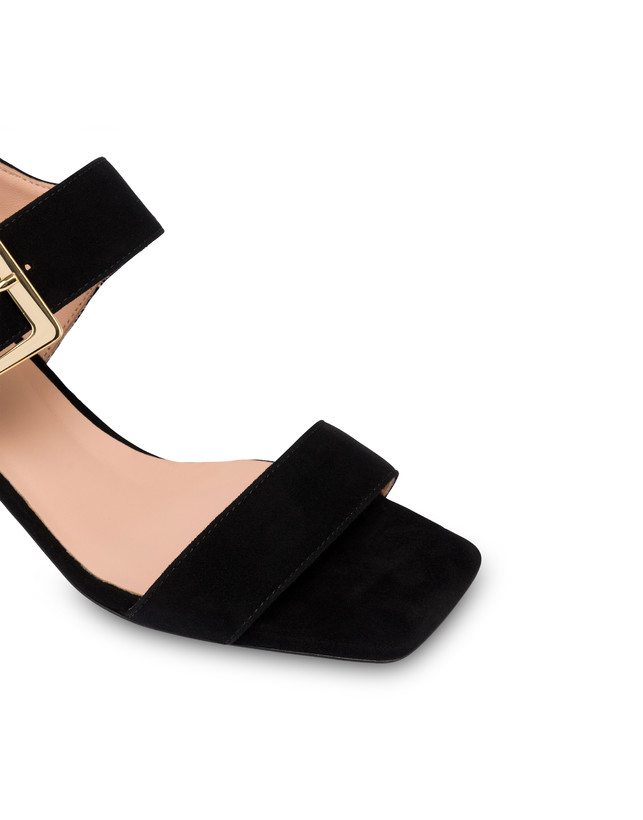 Pollini Sandali In Camoscio Nina Nero Italy