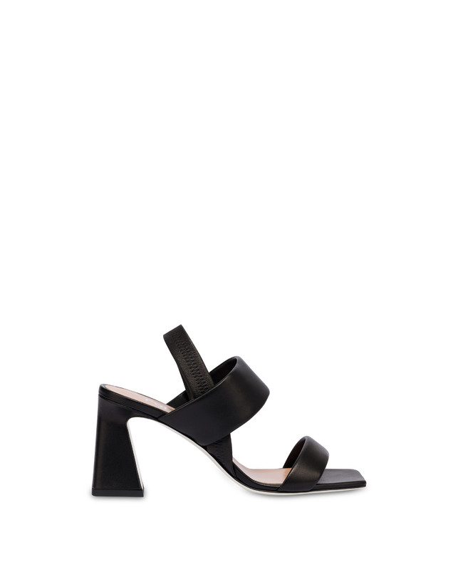 Pollini Sandali In Nappa Imbottita Nero