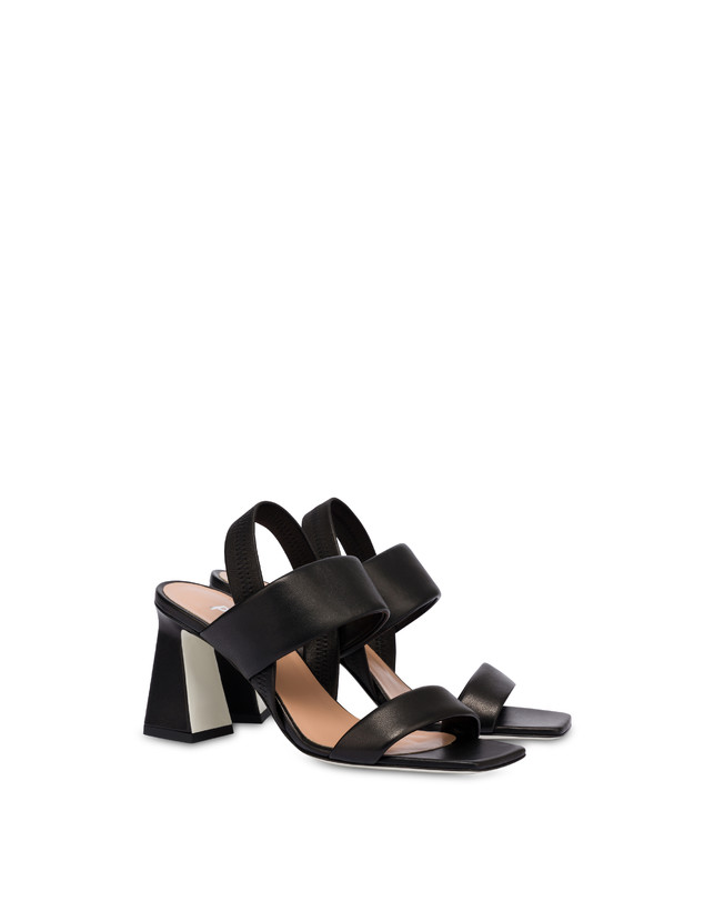 Pollini Sandali In Nappa Imbottita Nero 2025