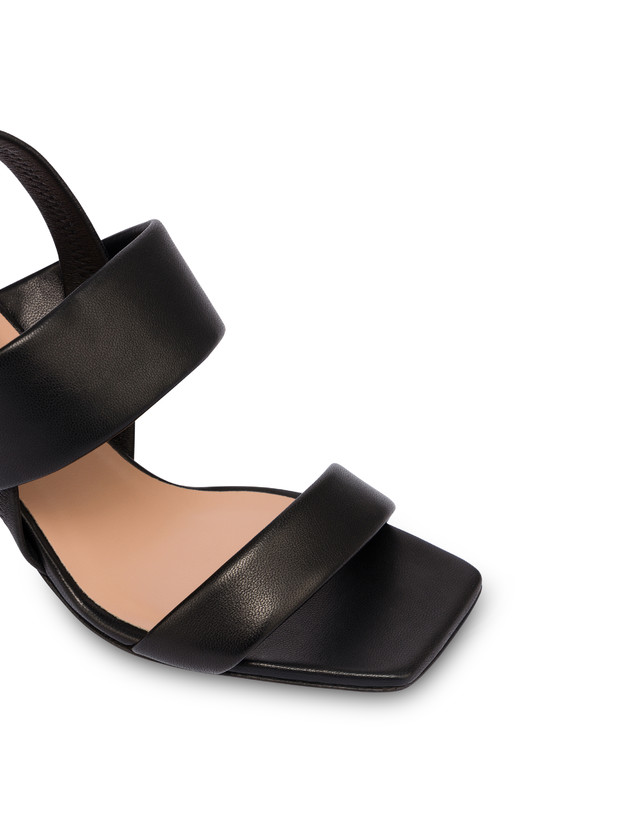 Pollini Sandali In Nappa Imbottita Nero 2025