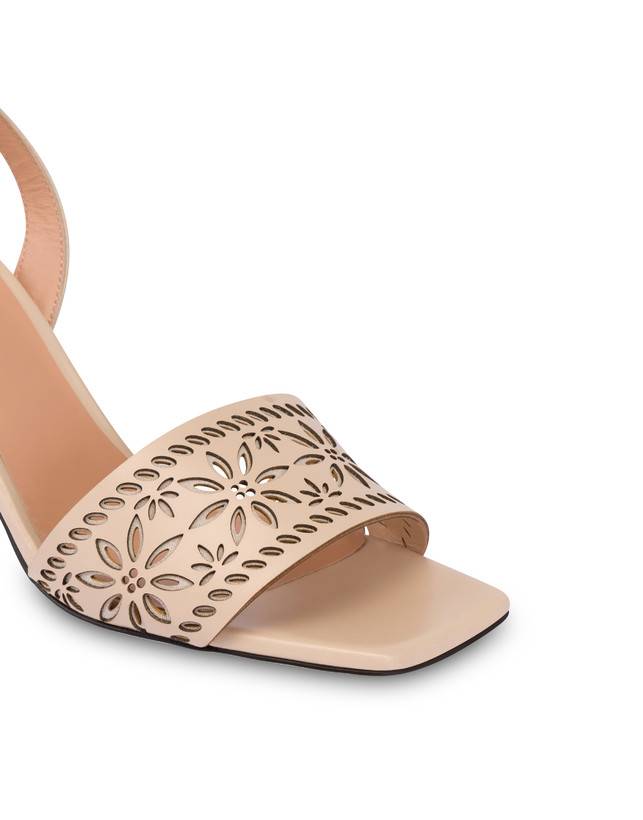 Pollini Sandali In Vitello Con Intagli Desert Rose Sabbia Ultimi due giorni