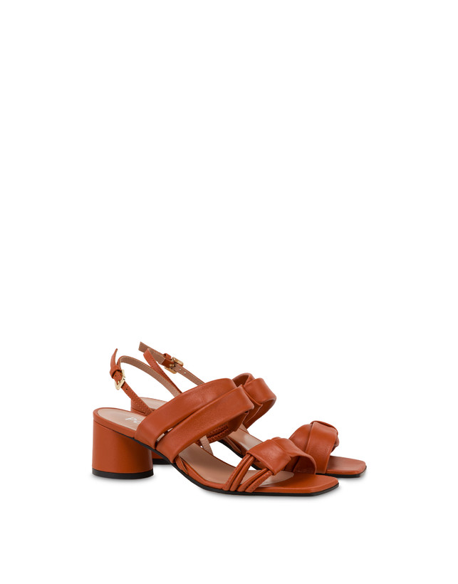Pollini Sandali In Nappa Lady Tie Wood Sostegno trimestrale
