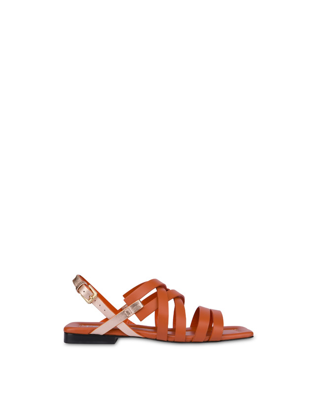 Pollini Sandali Flat Incontri Wood/rame