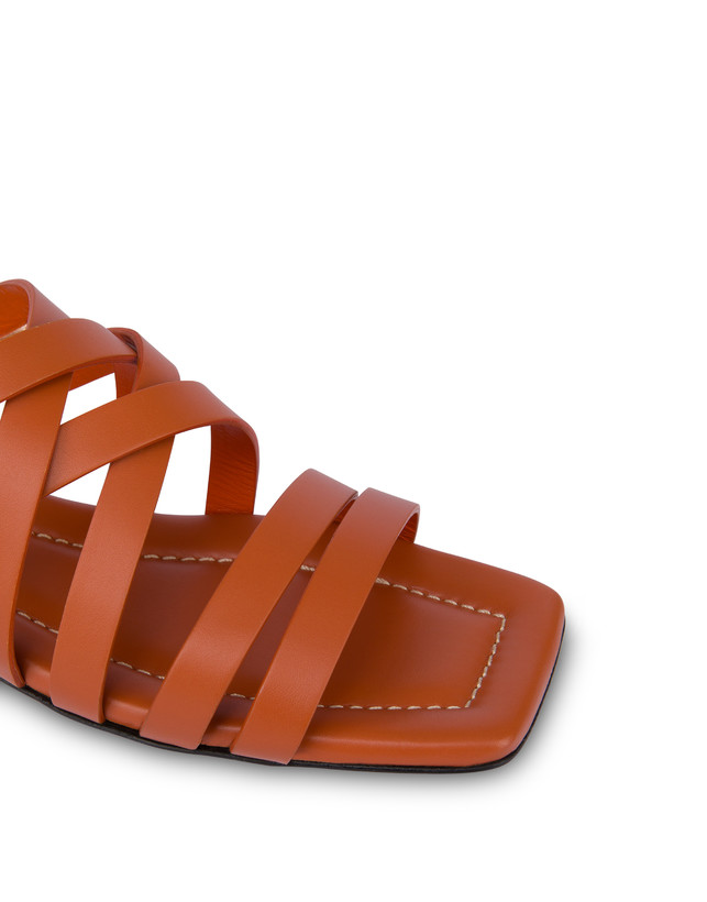Pollini Sandali Flat Incontri Wood/rame Sconto