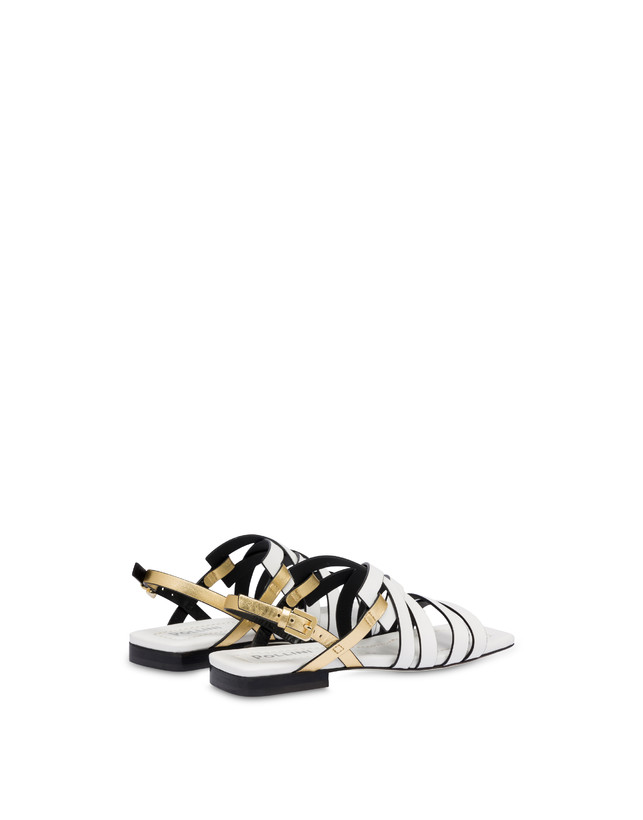 Pollini Sandali Flat Incontri Bianco/oro Offerta