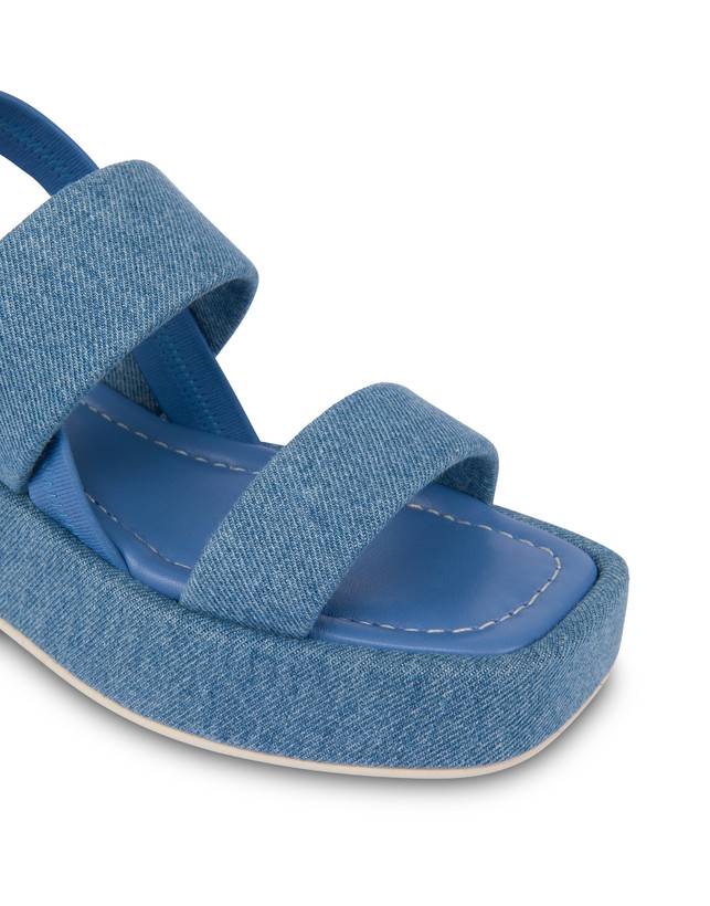 Pollini Sandali Flatform In Tessuto Denim Denim I Più Venduti