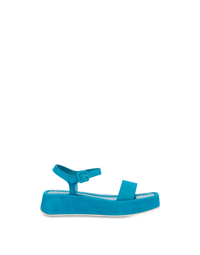 Pollini Sandali Flatform In Camoscio Seventy Pool