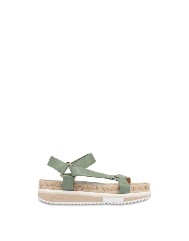 Pollini Sandali Fussbett In Vitello Flower Garden Sage