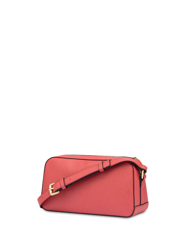 Pollini Borsa A Tracolla Con Maxi Lettering Safari Arancio Nuova