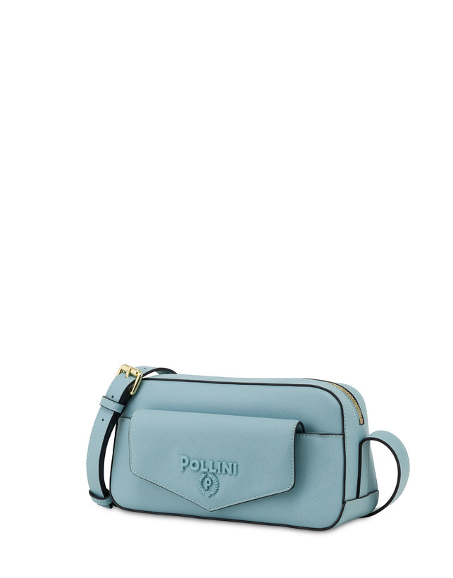Pollini Borsa A Tracolla Con Maxi Lettering Safari Sky Moda