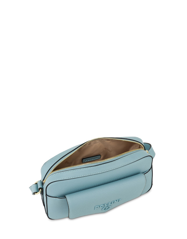Pollini Borsa A Tracolla Con Maxi Lettering Safari Sky Moda