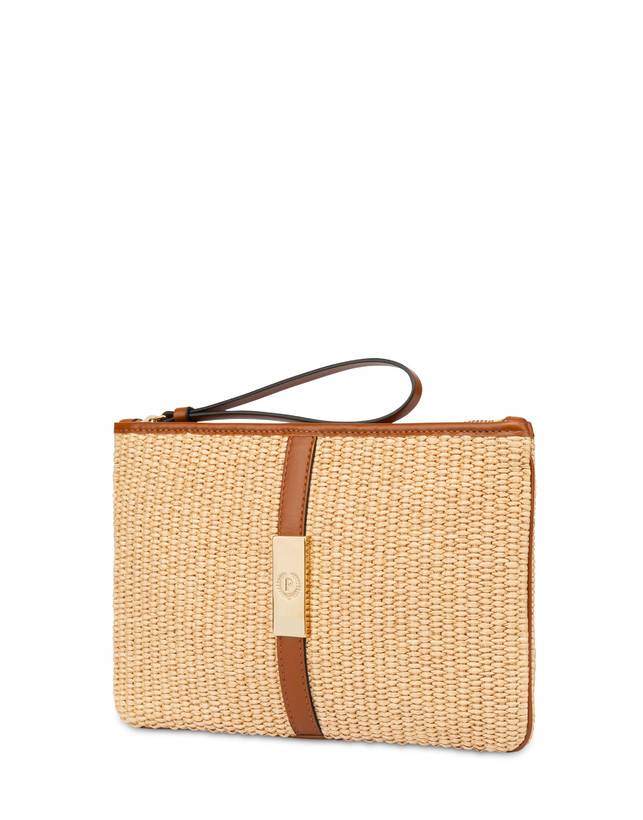 Pollini Pochette In Paglia Essence Sabbia 2025