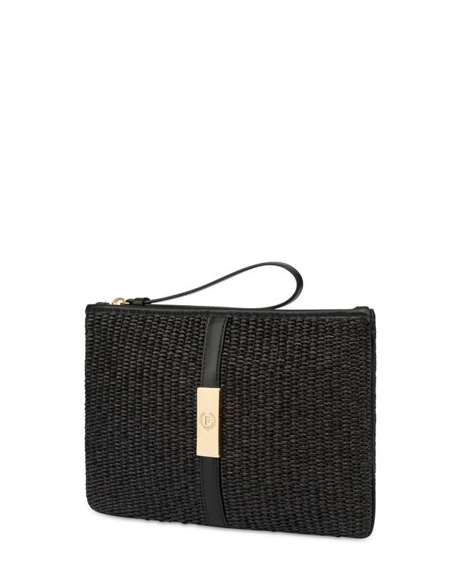 Pollini Pochette In Paglia Essence Nero Italy