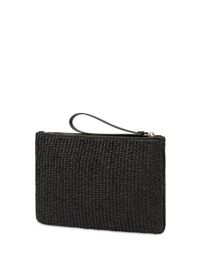 Pollini Pochette In Paglia Essence Nero Italy