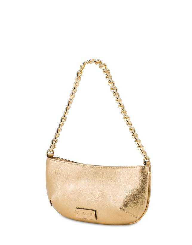 Pollini Pochette Mail In Vitello Laminato Oro Italia
