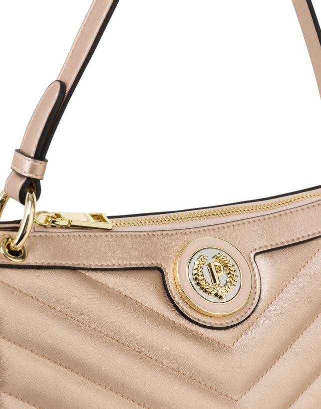 Pollini Borsa A Spalla Matelassé Sunbeam Rose Gold In Linea