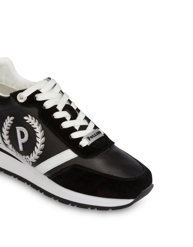 Pollini Sneakers Con Dettagli Laminati Speedy Nero/nero/bianco/argento Sottocosto