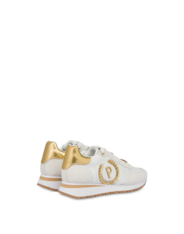 Pollini Sneakers Con Dettagli Laminati Speedy Bianco/ghiaccio/bianco/oro Spedizione Gratuita