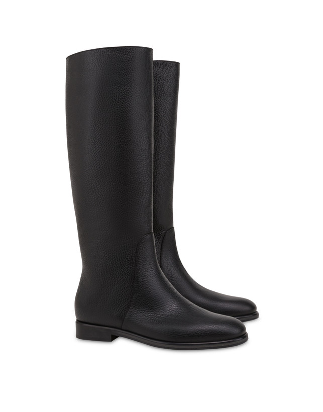 Pollini Stivale Flat In Vitello Core Qualità Garantita