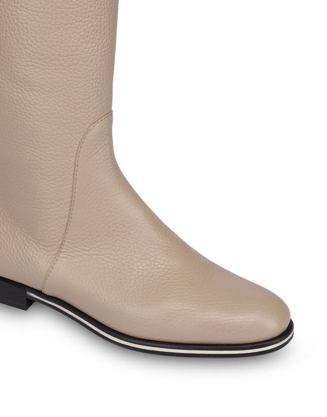 Pollini Stivale Flat In Vitello Core Avorio Negozi Online