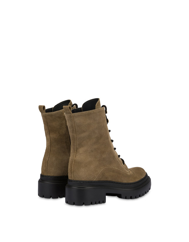 Pollini Combat Boot In Crosta Winter Step Sabbia Consegna Veloce