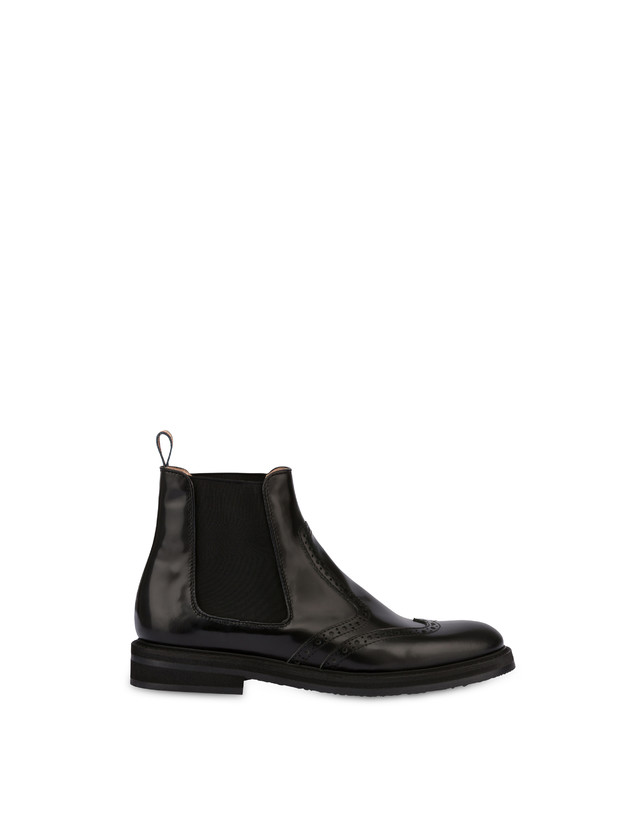 Pollini Beatles In Vitello Abrasivato Mannish Nero