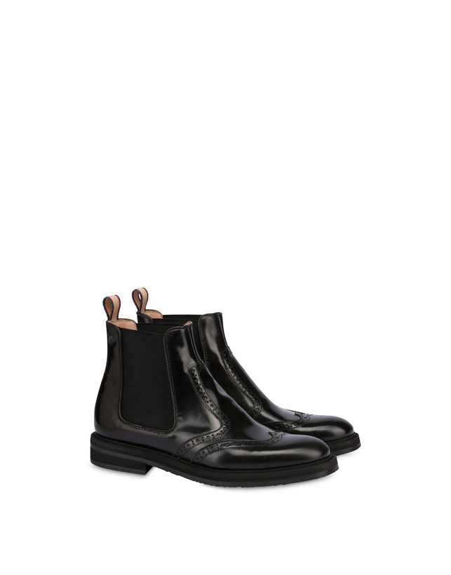 Pollini Beatles In Vitello Abrasivato Mannish Nero Sottocosto