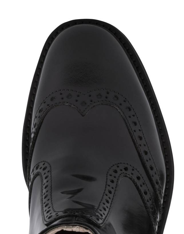 Pollini Beatles In Vitello Abrasivato Mannish Nero Sottocosto