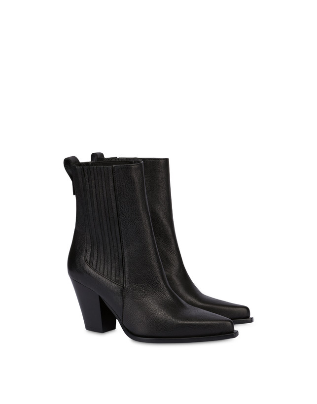Pollini Stivaletti In Capra Madras Texas Flair Nero Presa