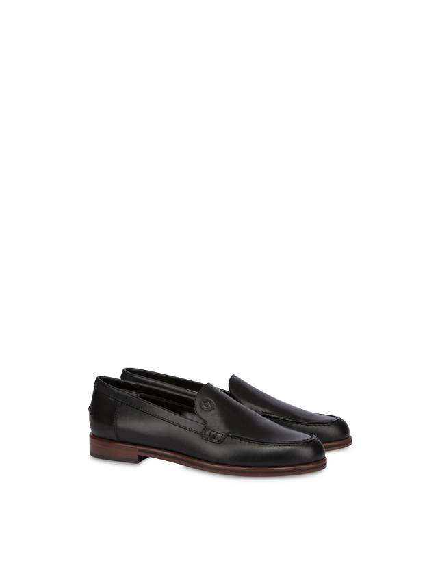 Pollini Mocassini In Vitello Oxford Nero Saldi