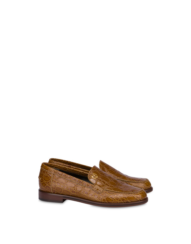 Pollini Mocassini In Vitello Stampa Cocco Oxford Offerte