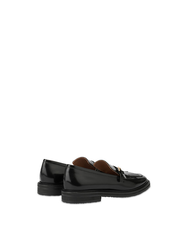 Pollini Mocassini In Vitello Abrasivato Camber Sand Nero Vendita Calda