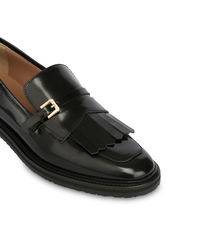Pollini Mocassini In Vitello Abrasivato Camber Sand Nero Vendita Calda