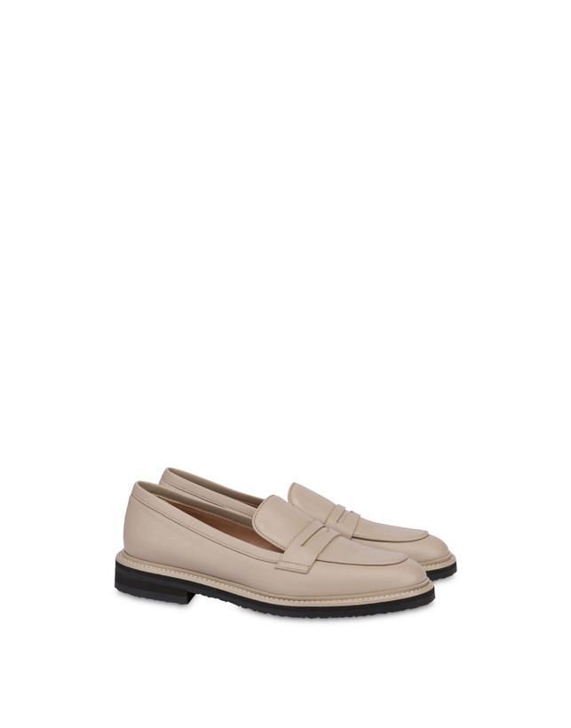 Pollini Mocassini In Vitello Artisan Touch Sabbia/sabbia I Più Venduti