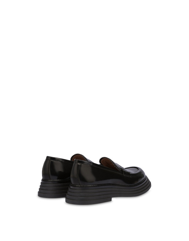Pollini Mocassini In Vitello Abrasivato Stairway Nero Nuova
