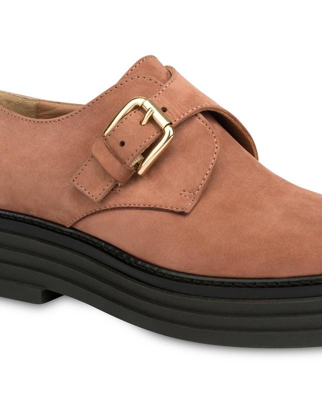 Pollini Monk Strap In Nabuk Stairway Antico Moda