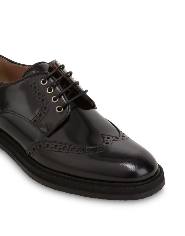 Pollini Derby In Vitello Abrasivato Mannish Nero 2025