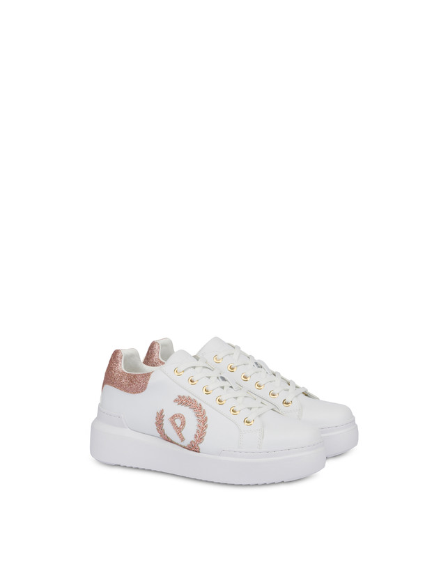 Pollini Sneakers Carrie Con Glitter Bianco/antico Qualità