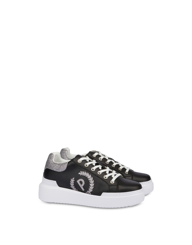Pollini Sneakers Carrie Con Glitter Nero/acciaio Vendita