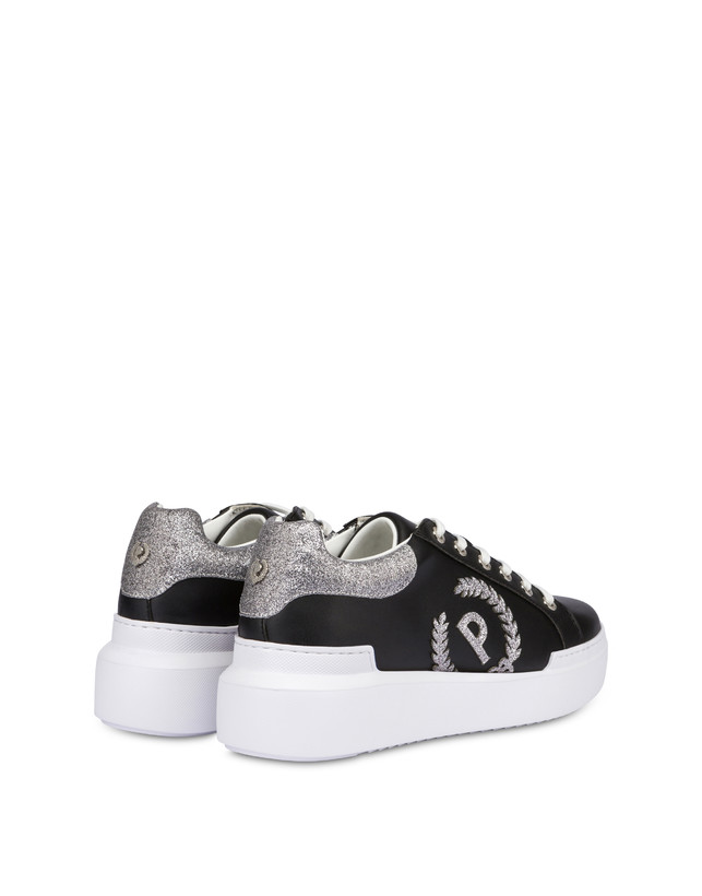 Pollini Sneakers Carrie Con Glitter Nero/acciaio Vendita