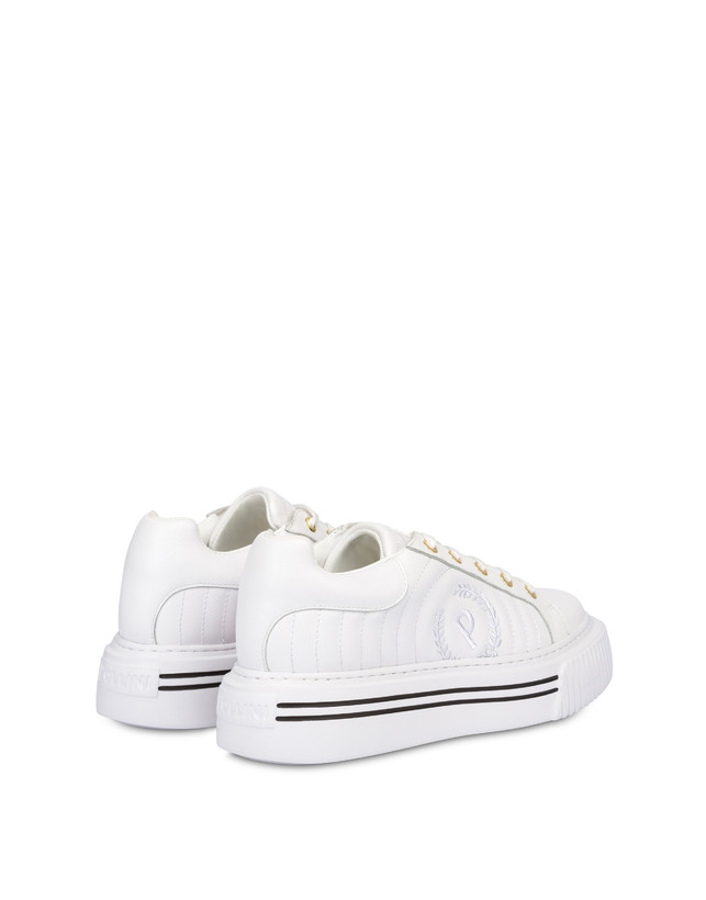 Pollini Sneakers In Vitello Doona Bianco Promozione